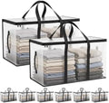 CONGREGATE Extra Large Heavy Duty Moving Bags 8‑Pack Semi‑Transparent, Storage Bags with Zipper & Handles, Waterproof Tote Bags for Clothes Packing Moving Dorm Home Closet Quilt Clothing Storage by CONGREGATE