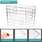 Sorbus Fridge Organizers and Storage, Clear Plastic Bins (Large, 4 Pack) - Image 4