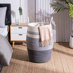 Large Laundry Basket Hamper Woven Blanket Basket Clothes Hamper - Image 4
