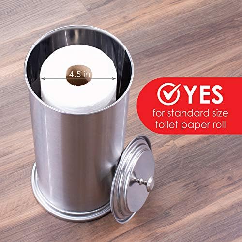 JS Jackson Supplies Free Standing Extra Large Toilet Paper Holder - Stainless Steel - Image 6
