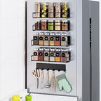 Mystozer Metal Magnetic Spice Rack for Refrigerator Black, 5 Pack by Mystozer