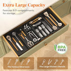 Lifewit Utensil Organizer for Kitchen Drawer, Expandable Cooking Tray - Image 4