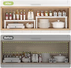 RUILALIFE Expandable Cabinet Organizer Shelf With Adjustable Height, Stackable Kitchen Countertop Organizer Rack, Adjustable Shelf Riser For Kitchen Counter, Pantry, Cupboard, Desk, Tabletop - Image 5