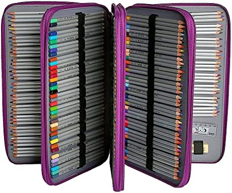 300 Slots Pencil Case 4-Layer Zipped Holder w/Handle - Image 3