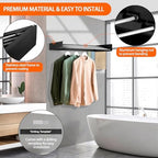 FOCHIER F Laundry Drying Rack Wall Mounted Clothes Drying Rack Black,23.6" - Image 4