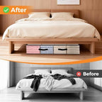 6 Pack Under Bed Storage Bags, 90L Foldable Clear Containers with Handles - Image 6