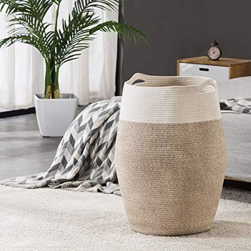 YOUDENOVA 105L Cotton Rope Laundry Hamper, Collapsible Woven Basket - Image 6