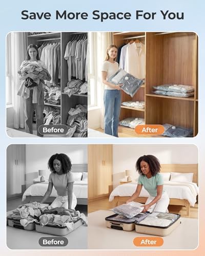 BAGSMART Travel Vacuum Seal Storage Bags Bags for Clothes with Pump - Image 6