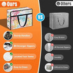 8 Packs 90L Clear Under Bed Storage Containers, Large Clothes Storage Bags - Image 4