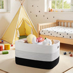OIAHOMY Blanket Basket Laundry Basket Dog Toy Basket 75L Gradient Black - Image 2