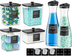 3+1+2 Pack Laundry Pods Container & Dryer Sheet Holder with Lid, Black by galasily