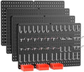 Peg Board, 114PCS Heavy Duty Metal Pegboard with Hooks, 8 Pack Black Peg Board Panels, 60lbs Load Capacity Each, Pegboard Wall Organizer for Garage, Workshop, Kitchen, Craft Rooms by Hogurity