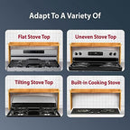 IIIOIIIA Bamboo Over the Stove Spice Shelf for Kitchen, 31.5" Spice Rack Organizer Shelf with 6 hooks, 11.4" Height Extra Storage Countertop, Easy to Assemble - Image 5
