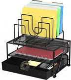 Deco Brothers Desktop File Organizer with Double Tray and 5 Folder Stand by DecoBrothers