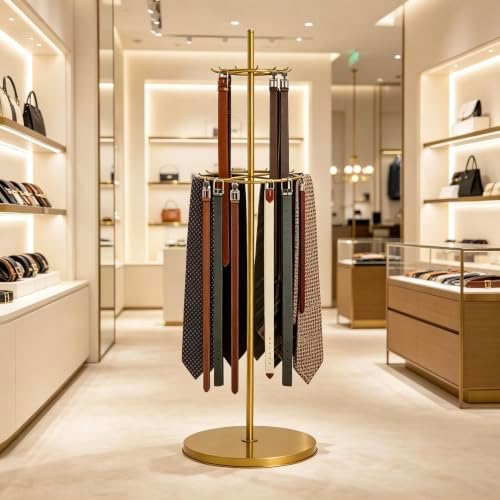 Rotatable Organizer Belt Hanger Tie Rack Scarf Purse Display - Image 2