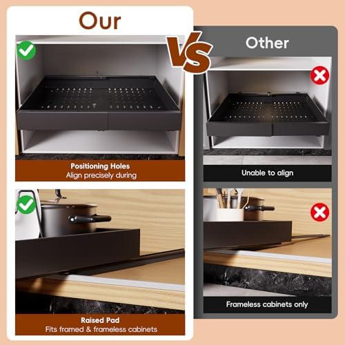 Pull Out Cabinet Organizer, 21"Deep Slide Out Drawers for Kitchen Cabinets - Image 2