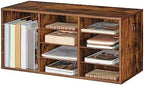 HOOBRO Countertop Mail Sorter Organizer, Wooden Literature Organizer, Student Mailbox for Classroom, Desktop Bill Organizer for Office Home School, 12 Compartments Rustic Brown FG43WF01 - Image 4