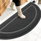 OLANLY Half Circle Front Door Mat Outside 59x34 All-Season Rubber Doormat by OLANLY