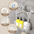 DELLAN Hanging Shower Caddy, Shower Rack Hanging for Bathroom, White - Image 6