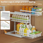 Under Sink Organizer and Storage for Bathroom and Kitchen - 2 Pack 3 Tier - Image 6
