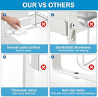 11" Deep Expandable Cabinet Shelf Organizer Riser, 2-Pack White - Image 5