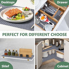 Shelf Liners, Non-Adhesive Drawer Liner, Waterproof & Oil-Proof Kitchen Cabinet Cupboard Liner Plastic EVA Material BPA Free Fridge Liner Mats Paper Protector for Shelves (Grey/16in x 240in) - Image 6