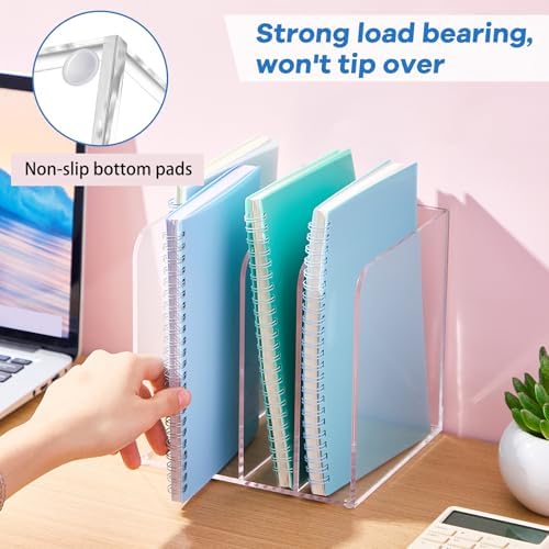 Suzile Clear Acrylic Magazine File Holder, Stylish, 7 x 6.9 x 6.3 Inch - Image 3