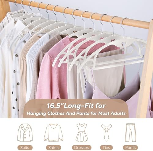 Plastic Hangers White Clothes Hanger 30 Pack - Image 7
