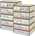 StorageRight Under Bed Storage Bags, 10 Pack, 40L, Beige by StorageRight