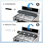 IIIOIIIA Stove Top Magnetic Shelf for Kitchen Organization, 30" Magnetic Spice Rack Over The Stove, 4" Deep Spice Organizer with Border All Around, Brushed Stainless, Black - Image 5
