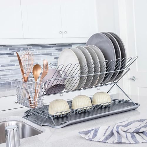 Better Houseware Drain Boards for Kitchen Counter White Dish Drain Board Shields Countertops from Water Damage, Space Efficient 19.5"x15.5"x1.25" - Image 6