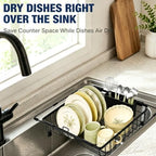 Sink Draining Rack - Removable Stainless Steel Rack, 14.96-21.65 Inches - Image 4