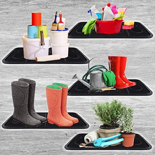 SafetyCare Rubber Shoe & Boot Tray - Multi-Purpose - 24 x 16 Inches - 2 Mats - Image 4
