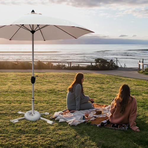 2Pack Foldable Portable Beach Umbrella Stand-Portable Patio Umbrella Base Holder,Outdoor Sunshade Anchor Size Plus Thickened,Rust Free Tempered Iron Umbrella Stand for Courtyard,Beach,Grass - Image 4