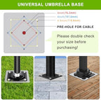Dolibest Heavy Duty In-Ground Umbrella Base, All-Steel Ground Umbrella Stand, Universal Patio Umbrella Anchor, Space-Saver Design for Outdoor Offset Cantilever and Middle Pole Patio Umbrellas - Image 5