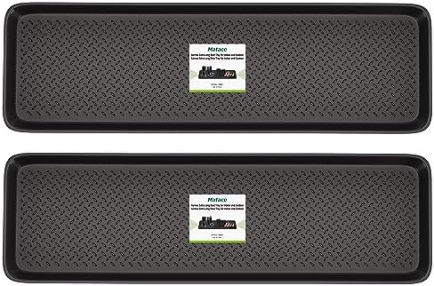 Matace 2 Pack Rubber Extra Large Shoe Tray for Entryway,Long Boot Tray,Slim Boot Mat for Indoor and Outdoor Use,16x55 in, Rectangular (Pack of 2) by MataceCarpet