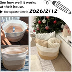 Artfeel 70L Large Cotton Rope Basket, Decorative Woven Blanket Storage for Living Room, Boho Toy Storage & Toy Box for Kids, Versatile Laundry Basket & Nursery Hamper for Blankets(Black) - Image 7