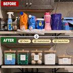 5 Pack Laundry Pods Container, Clear Laundry Room Organization Containers,Large Detergent Powder Storage, Black Wooden Lids & Labels and Scoops for Scent Booster, Powder, Pods - Image 3