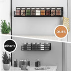 16.9 Inch Large Capacity Magnetic Spice Rack for Refrigerator Black, 2 Pack - Image 2