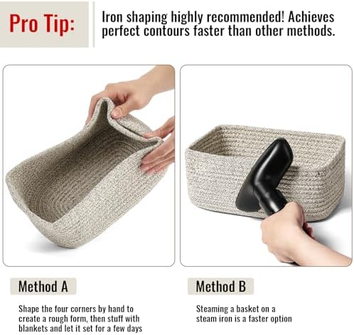 8 Pack Woven Rope Bins for Organizing, Cube Box for Baby Nursery, Toys - Image 7