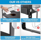 11" Deep Expandable Cabinet Shelf Organizer Riser, 2-Pack Black﻿ - Image 5