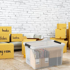 50 Quart Large Storage Box, Clear Storage Bin with Wheels, 4-Pack - Image 6