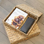 Wicker Storage Basket with Lid, Flat Water Hyacinth Baskets, Shallow Woven Basket for Shlef, Decorative Storage Boxes for Organizing - Image 6
