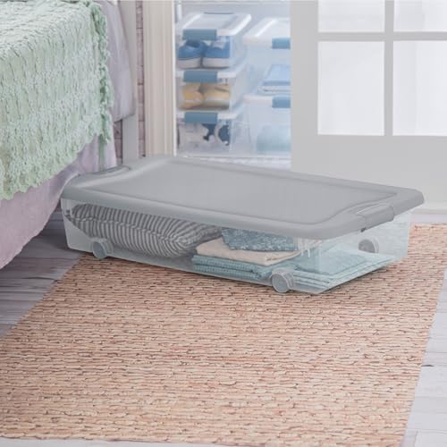 Sterilite Wheeled Latching Box w/Lids for Home & Office, 56 Quart, 8-Pack - Image 4