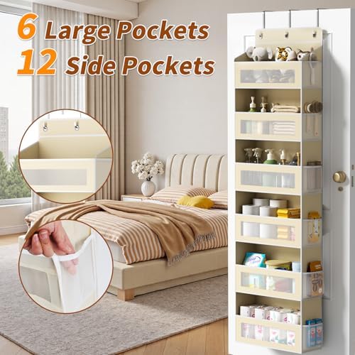 AQOOA 6-Tier Over The Door Organizer 44 lbs Capacity fit Standard Doors - Image 2