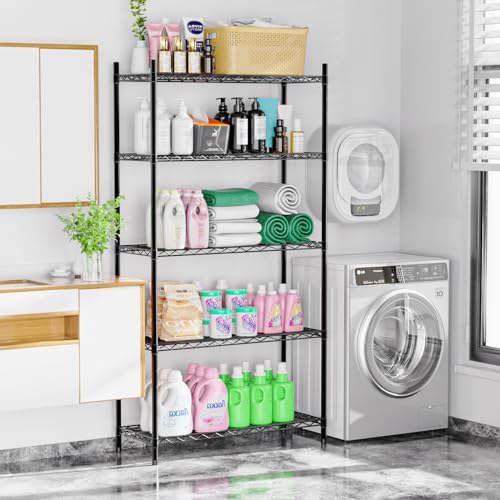 Whitmor 5-Wire Shelving Unit, Metal Storage Shelves, Durable Heavy Duty Shelf, Easy Assembly for Pantry, Kitchen, Garage, Plant 36"L x 14"W x 72"H - Image 2