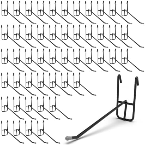 HUHOLE 50 Pack 6 Inch Wire Gridwall Hooks by HUHOLE