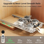 Pull out Cabinet Organizer, 12"W X 21"D, Heavy Duty Smooth Sliding Under Cabinet Shelves for Pots and Pans, Full-Extension Roll out Drawers, Slide out Organization for Home Kitchen Pantry, White - Image 5