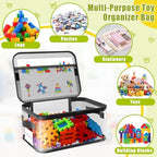 8 Packs Large Clear Toy Storage Bags with Labels, Handles, Zippers L - Image 5