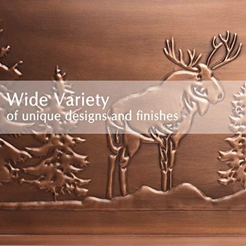 HF by LT Birch Forest Pattern Metal Boot Storage Tray, 30 x 13 inches, Antique Copper Finish - Image 7